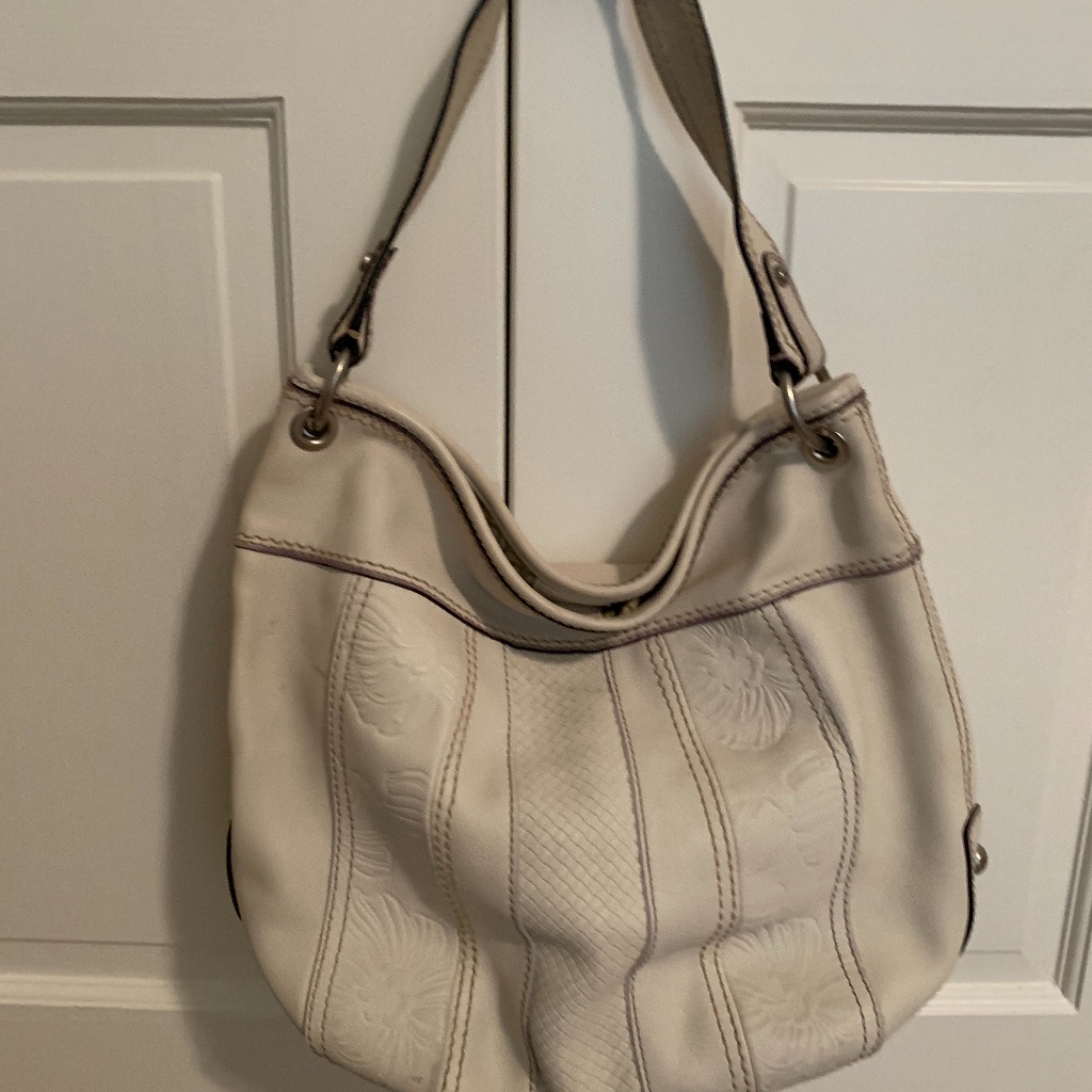 Fossil Large Cream Leather Hobo